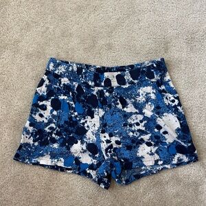 Blue and White Women's Shorts